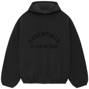 Jet Black Essentials Hoodie