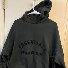 Black x grey Essentials hoodie