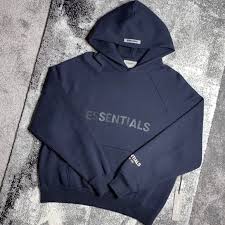 Blue Fear OF god Essentials Hoodie