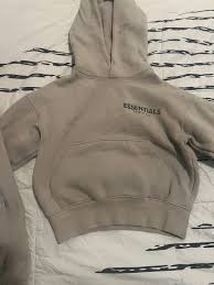 Essentials fleece crop hoodie