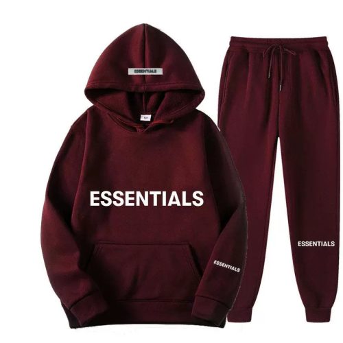 Maroon Essentials Tracksuit photo review