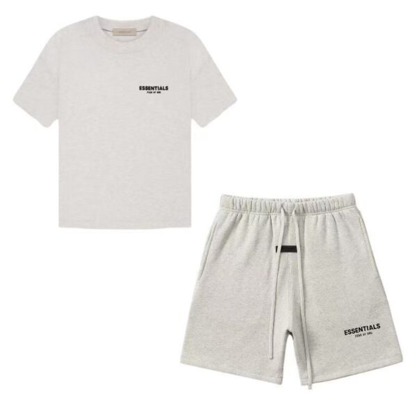Light Gray Essentials short set Light Gray Essentials short set