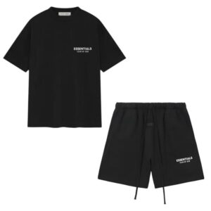 mattle black essentials short set