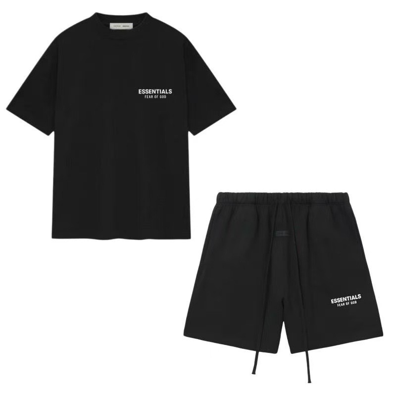 mattle black essentials short set mattle black essentials short set
